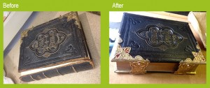 Before and after Bible Repair